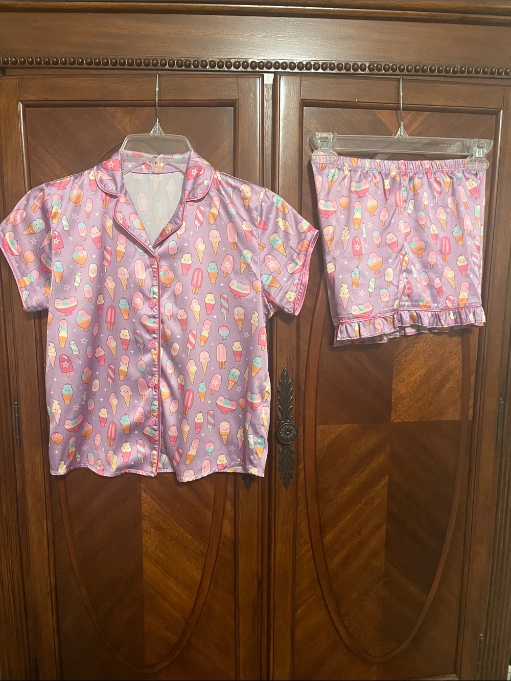 American Girl Purple Ice Cream & Popsicle Pajama Set-Sweet Dream PJs for Girls